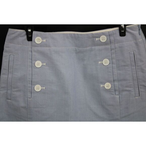 TALBOTS SIZE 4 WOMENS PENCIL SKIRTS BLUE CHAMBRAY & PINK ORANGE LOT OF 2 EUC - Picture 11 of 16